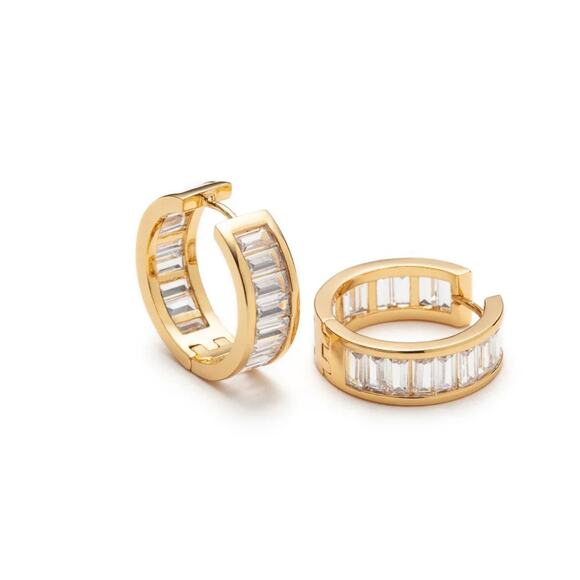 With Love Darling Jewelry - With Love Darling, Crystal Hoop Earrings, NWT